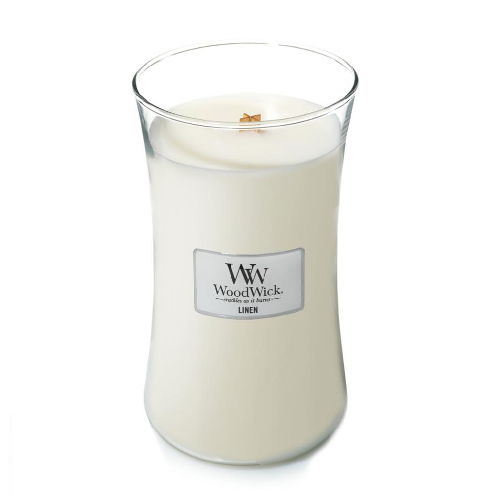 WoodWick Linen Large Hourglass Candle £26.99